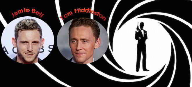 Jamie Bell e Tom Hiddleston são candidatos para o papel de James Bond