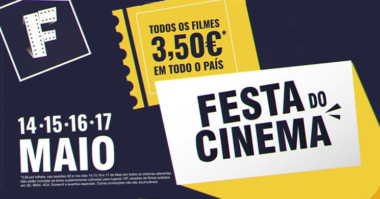 Festa do Cinema regressa de 14 a 17 de maio com bilhetes mais baratos